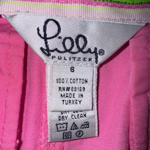 Vintage White Label Lilly Pulitzer Mini Skirt Pink Cotton shorts Size 8. GUC - Picture 9 of 9